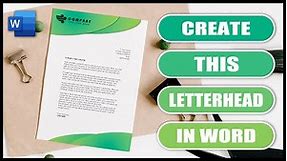 How to Create a Letterhead in Word and Save as a Template & PDF