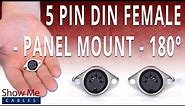 How To Install The 5 Pin DIN Female Panel Mount Solder Connector (180° Style)