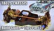 Tamiya TA02S Lancia 037 Build Guide & Tips Part 2 (Parts Bags B & C)