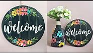 Welcome Door Hanger | Welcome Wall Hanging | Cardboard Craft Ideas | Clay Craft Ideas