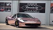 Yiannimize Ferrari 458 Wrapped in ROSE GOLD!