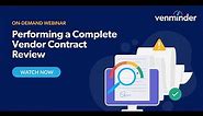 Performing a Complete Vendor Contract Review Webinar