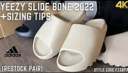 Adidas Yeezy Slide Bone 2022 Restock On Feet Review