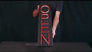Effortlessly Striking: The Red LED Neon Open Sign
