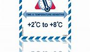 Time & Temperature Sensitive Labels  2°C to  8°C - Labeline.com