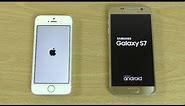 Apple iPhone SE vs Samsung Galaxy S7 - Speed & Battery Test!