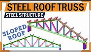 Steel Structure roof truss | Steel Frame construction | 3D animation