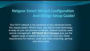 Netgear Smart Wizard Configuration And Bridge Setup Guide