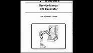 Bobcat 323 Excavator Service Manuals