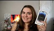 iPHONE 14 PRO UNBOXING *silver 128GB* *set up*