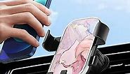 Phone Holders for Your Car Vent ， with Newest Metal Hook Clip， car Phone Holder Cradle Fit for and All Smartphones (Pink Marble)