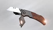 Husky Wood Handle Folding Lock-Back Utility Knife 99736