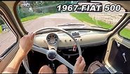 1967 Fiat 500 - The 17hp Italian City Car You Need To Drive! (POV Binaural Audio)
