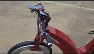 Hubless electric bicycle “Top Secret” Cherry Red Color field Test