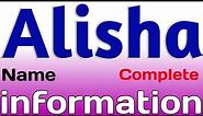 Alisha Name Meaning | Alisha Naam Ki Rashi | Alisha Name Full Details | The Secret of Name