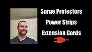 What's the Difference Between a Surge Protector and a Power Strip? Extension Cord Safety Tips!
