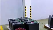 Electric forklift battery assembly