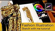 Procreate Fashion Illustration | Step by Step Fashion Sketch and Drawing Tutorial