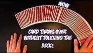 Make Their Card Turn Over Without TOUCHING The Deck! Card Trick Performance And Tutorial!