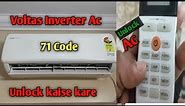 Voltas ac unlock Kaise kare| How to unlock Voltas ac| voltas ac unlock code list 2023