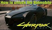 Batman Easter Egg and Free Batmobile (Fastest Car) Cyberpunk 2077