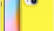 FELONY CASE - iPhone 15 Case - Neon Yellow Silicone Phone Cover - Liquid Silicone with Anti-Scratch Microfiber Lining, 360° Shockproof Protective Case for Apple iPhone 15