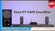 Unboxing and how to set up the Sony HT S40R soundbar