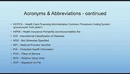 Medical Billing Terminology, Acronyms, & Abbreviations