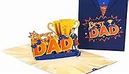 Happy Birthday 3D Card for Dad, The Best Bday Card for Father, Funny Greeting Card for Daddy