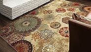 Mohawk Home Alexa Ornamental Floral Medallion 5' x 8' Area Rug - Perfect for Living Room, Dining Room, Office