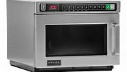 Amana HDC182 Heavy Duty Stainless Steel Commercial Microwave with Push Button Controls - 208/240V, 1800W