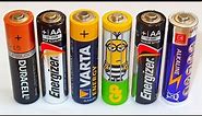 AA Alkaline Battery Capacity Test - Duracell, GP, Varta, Energizer, ...