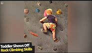 19-Month Old Toddler Climbs A 7ft Indoor Bouldering Wall
