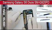How to disassemble 📱 Samsung Galaxy S6 Duos SM-G920FD, Take Apart (Detailed tutorial)