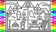 HAPPY HALLOWEEN 🧡🖤 How to Draw Halloween Characters for Kids 🎃 Halloween Coloring Pages for Kids