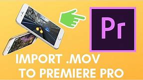 How to import .mov iPhone video to Premiere Pro SOLVED "Codec missing or unavailable"