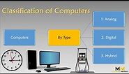 Classification of Computers by Type: Analog, Digital and Hybrid Computer | Computer Basics