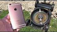 iPhone 6s Upside Down Lawn Mower Scratch Test! - GizmoSlip
