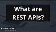 What are REST APIs? | REST API Tutorial | REST API for beginners
