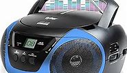 Tyler Portable Boombox CD Player AM/FM Radio Combo, Dynamic Boom Box CD Players for Home/Outdoor Portable Stereo with Speakers, Long Antenna for Best Reception Aux Input/3.5mm Headphone Jack, Blue