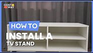 How to Install the TV Stand for TV up to 45 Inch with Adjustable Shelves | HV10415 #costway #howto