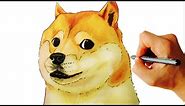How to draw Doge Shiebe from Doge Meme or Dogeminer drawing lesson