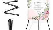 63'' Easel Stand for Wedding Sign & Poster Display Portable Art Easel for Floor Adjustable Metal Easel Black