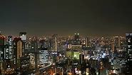 timelapse Osaka City Skyline in Japan