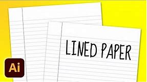 Easy Lined Paper Template PDF In Illustrator CC