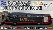 EUROPE'S MOST LUXURIOUS BUS / LUXEXPRESS FROM RIGA, LATVIA TO VILNIUS, LITHUANIA