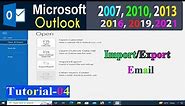 How to Export & Import In Outlook Email Data | Microsoft Office.