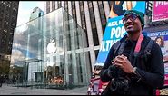 First Time in Times Square - Apple Store 5th Ave - AirPods Pro in NYC!