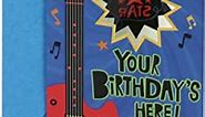 Hallmark Birthday Card for Kids (Rock Star Temporary Tattoo)