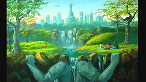 Surreal Painting with Futuristic Concept | Acrylic Landscape Painting in Time Lapse